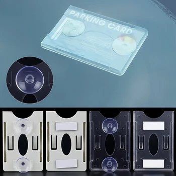 รถการ์ดที่จอดรถตั๋วคลิป Auto Fastener บัตรผู้ถือ Mount Fastener Organizer สติกเกอร์กระจก Home Office