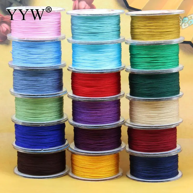 6mm 50m Macrame Rope Satin Rattail Nylon Cords/String Beading Thread Chinese Knot Cord For Diy Jewelry Making Accessories