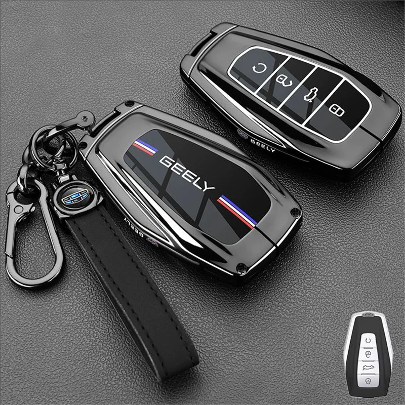 Etui na kluczyk samochodowy ze stopu cynku i TPU do Geely Coolray Monjaro Okavango Atlas Tugella Emgrand GT S Proton X50 X70 X6 X7