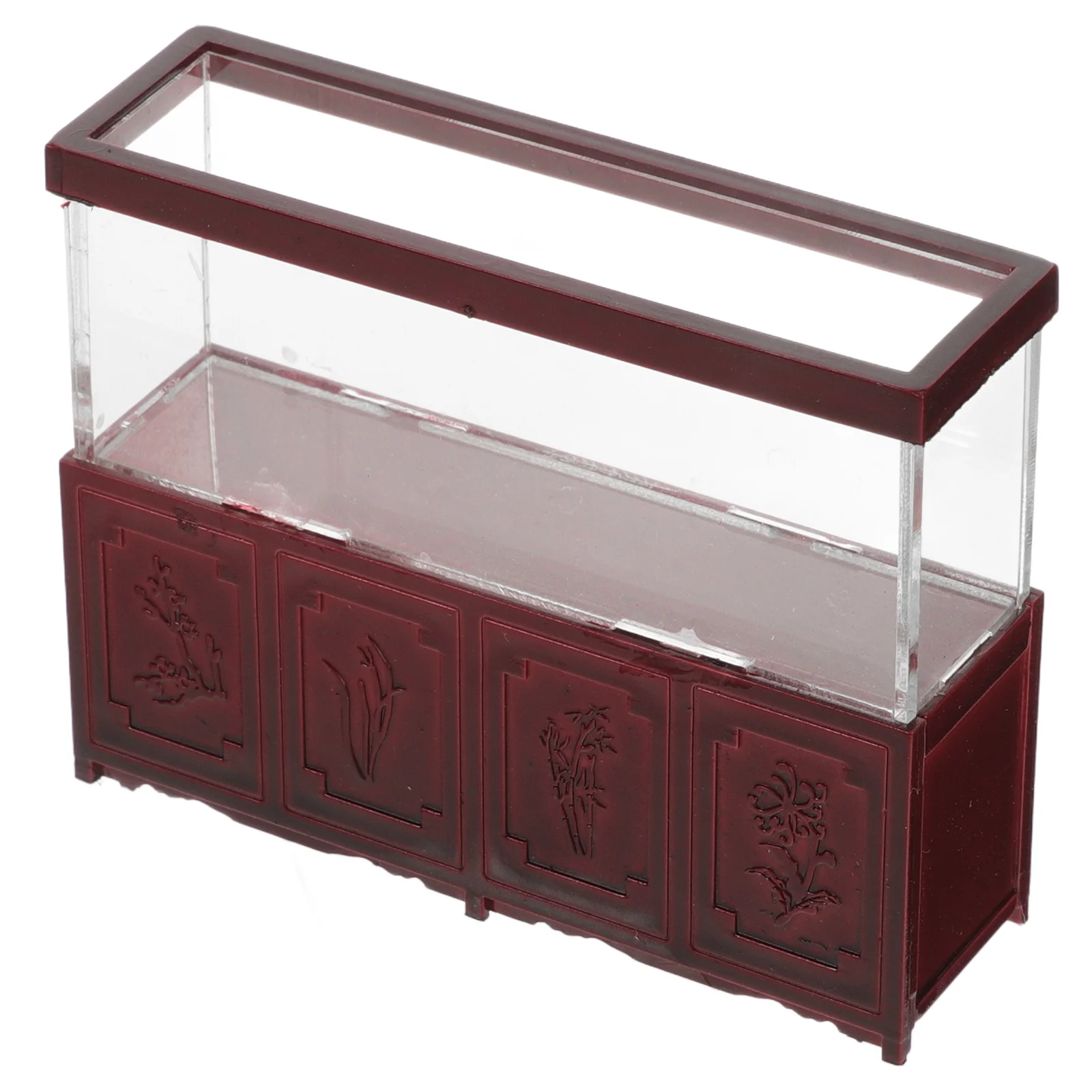 Mini Fish Tank Desk Decor Miniature Model Scenery Simulation House Dollhouses