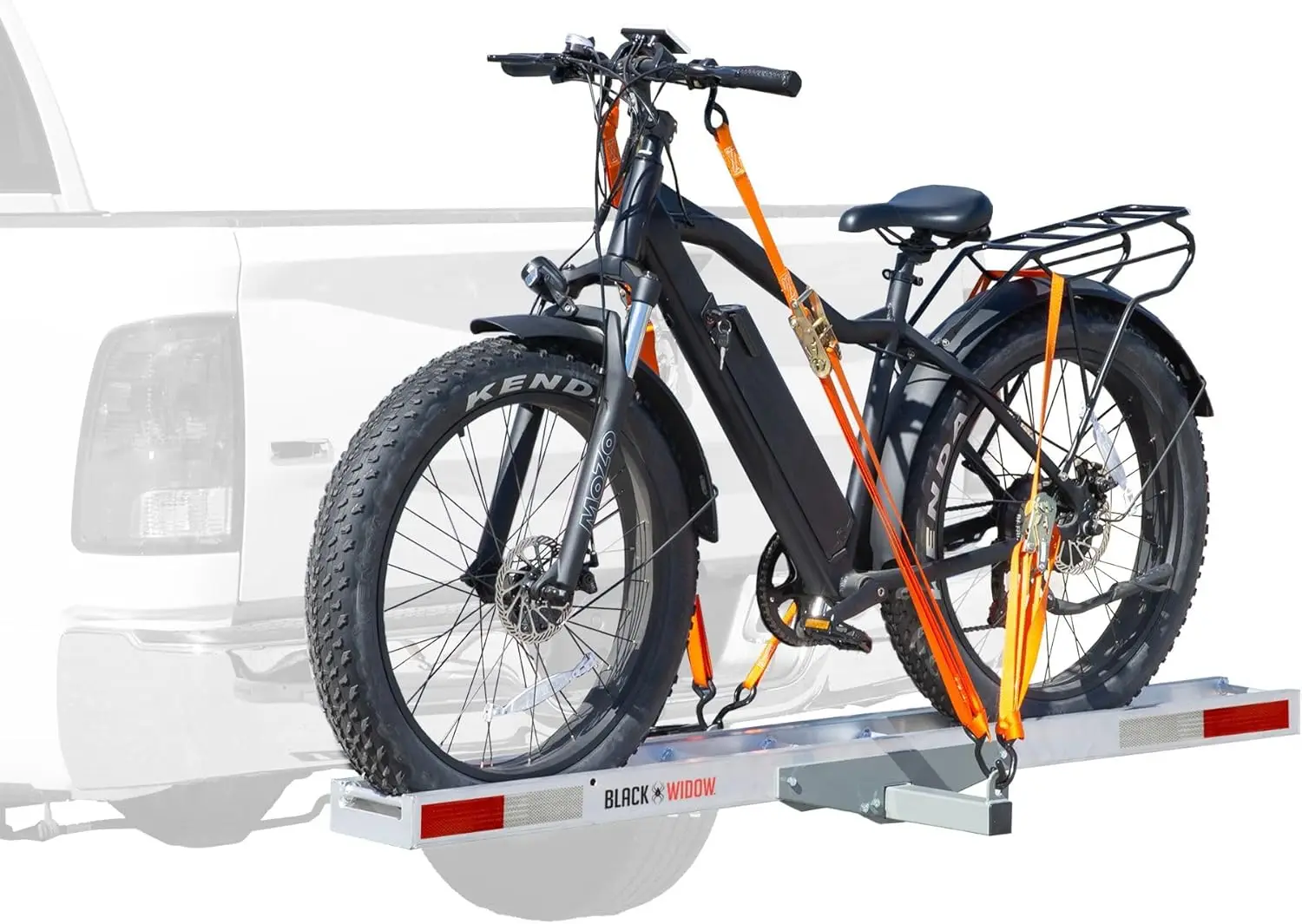 Widow Aluminum e-Bike or Fat Tire Bike Carrier with Roll-On Roll-Off Ramp, 400 lb. Capacity, 2