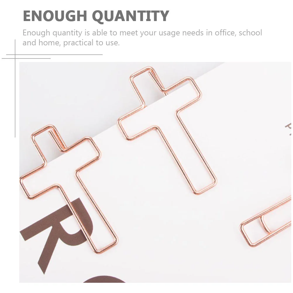 40 Pcs Office Stuff Bible Office School Supplies Cross Shaped Marking Metal Clamps Bookmarks Stationery Student