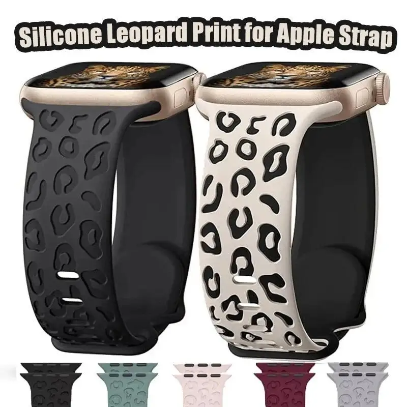 

Ремешок с гравировкой для Apple Watch, 45 мм, 44 мм, 46 мм, 42 мм, 41 40, 49 мм, силиконовый браслет Correa серии 8, 9 10 11 7 SE 6 5 4 Ultra 2