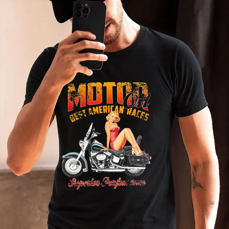 America Highway Route 66 the Road of Freedom Gift T shirt for Motorcycle Biker 0716 US Mother Road Graphic Clothes All Size Tees