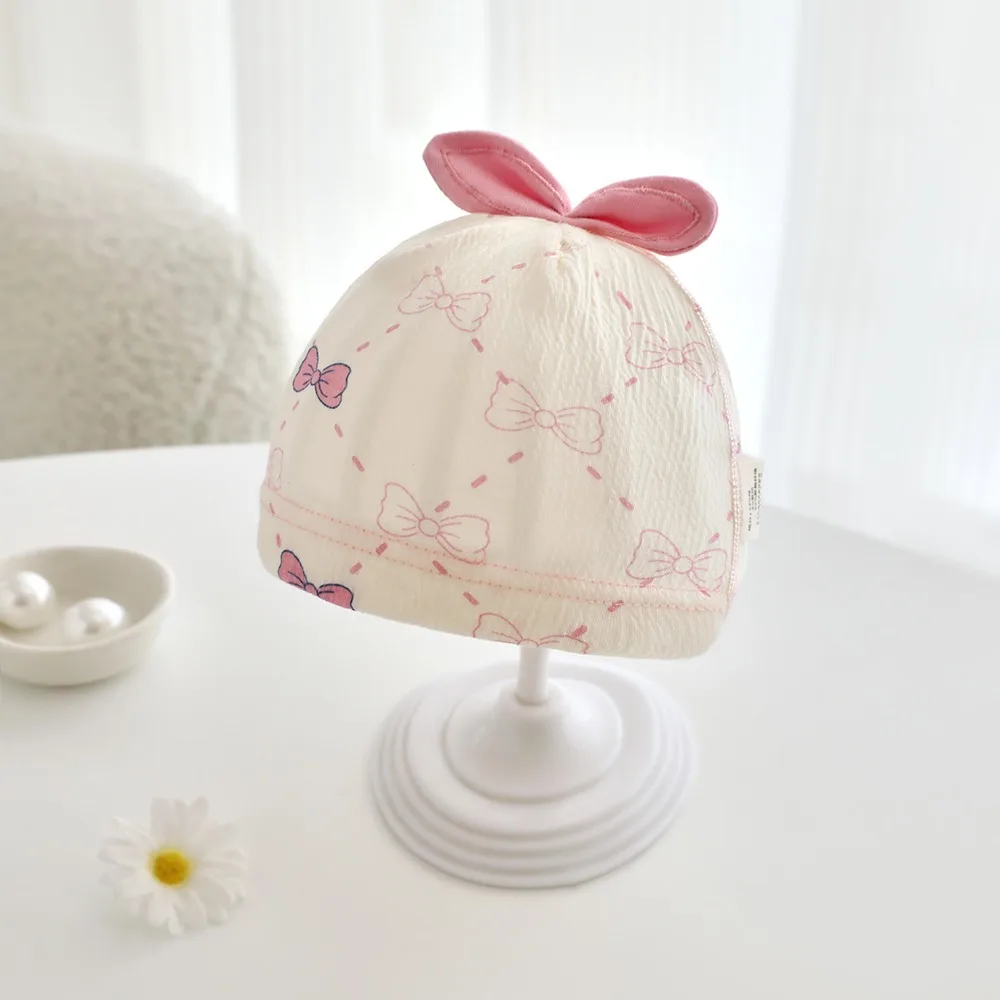 

Keep Warm Cotton Boneless Muslin Hat 0-3 Months Soft Baby Fetal Cap Elastic Cartoon Newborn Turban Hat Toddler