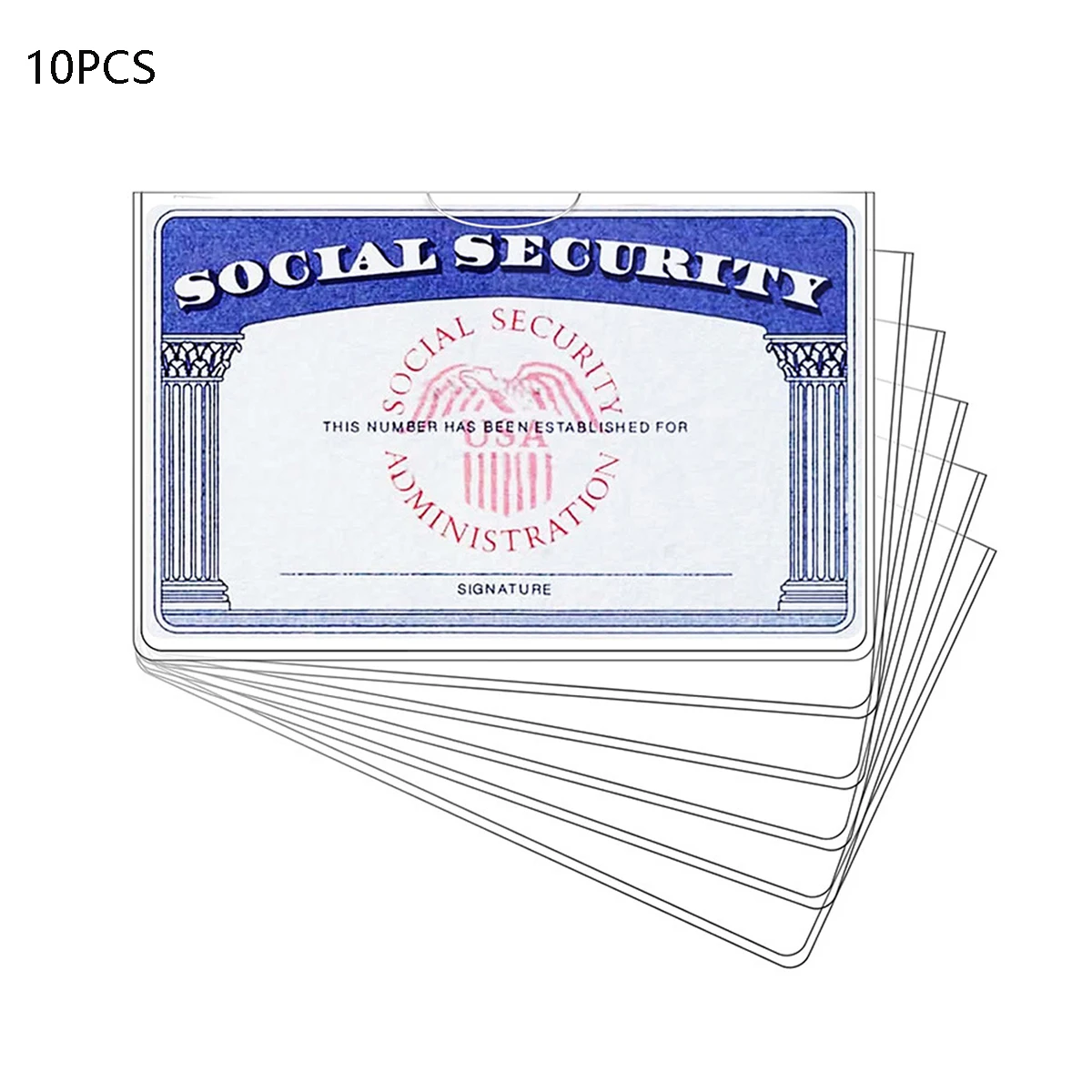 10 Stück/30 Stück PVC-Kartenschutzhülle, Kartenhalter-Hüllen, geeignet für soziale Sicherheit, medizinische Versicherung und Kreditkarten – Detail 2