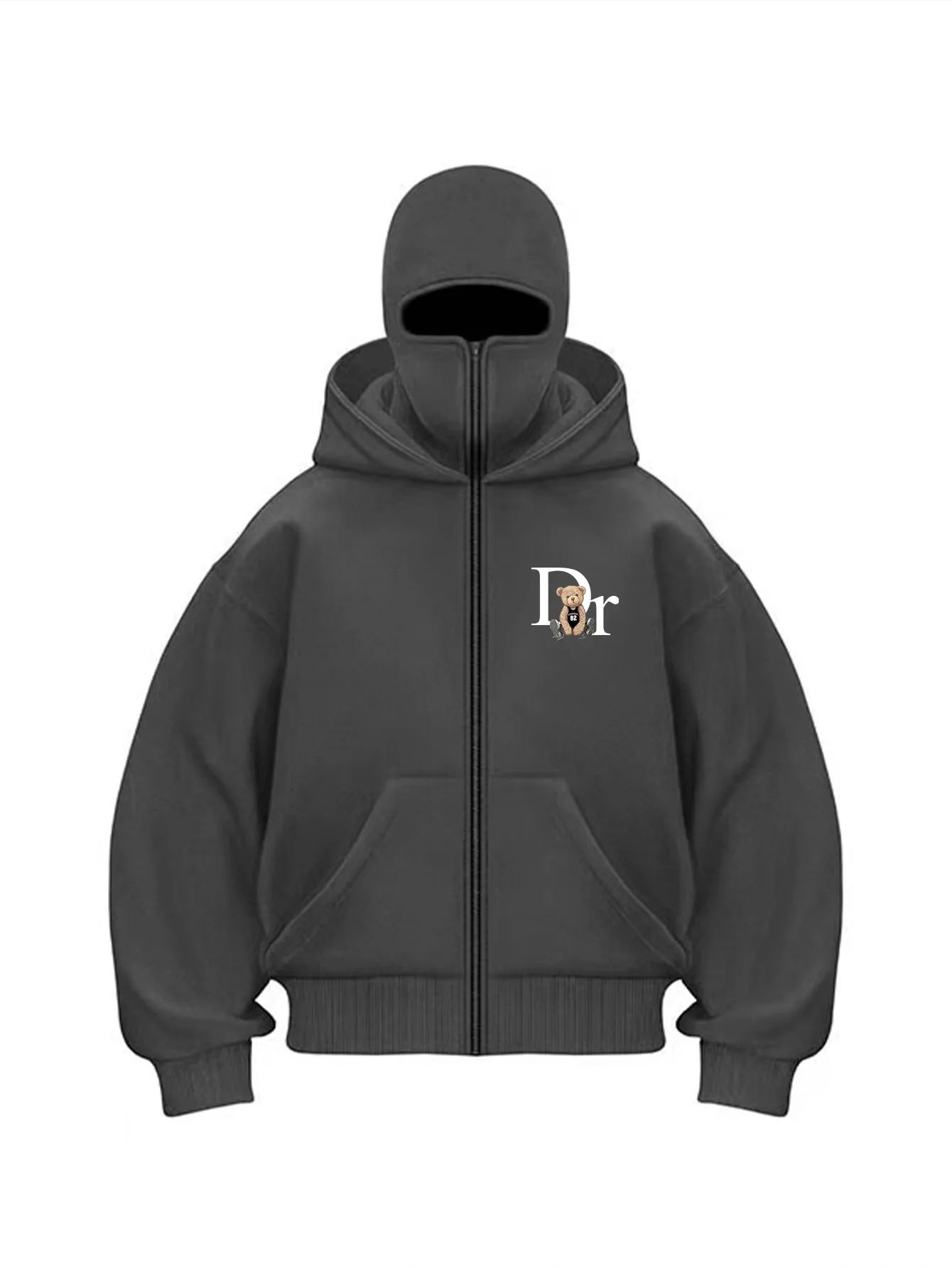 2025 Men's Print Zip Hoodie Winter Warm Casual Sweatshirt With Hooded Face Mask Zipper Design Sports Jacket Outdoor Activities
