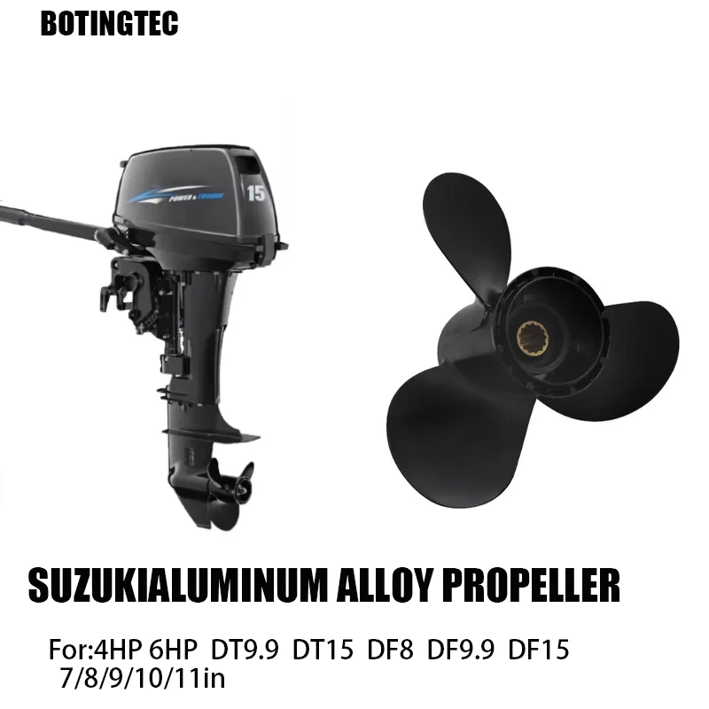 

3-лопастной пропеллер из алюминиевого сплава для подвесного мотора Suzuki и рыбацкой лодки