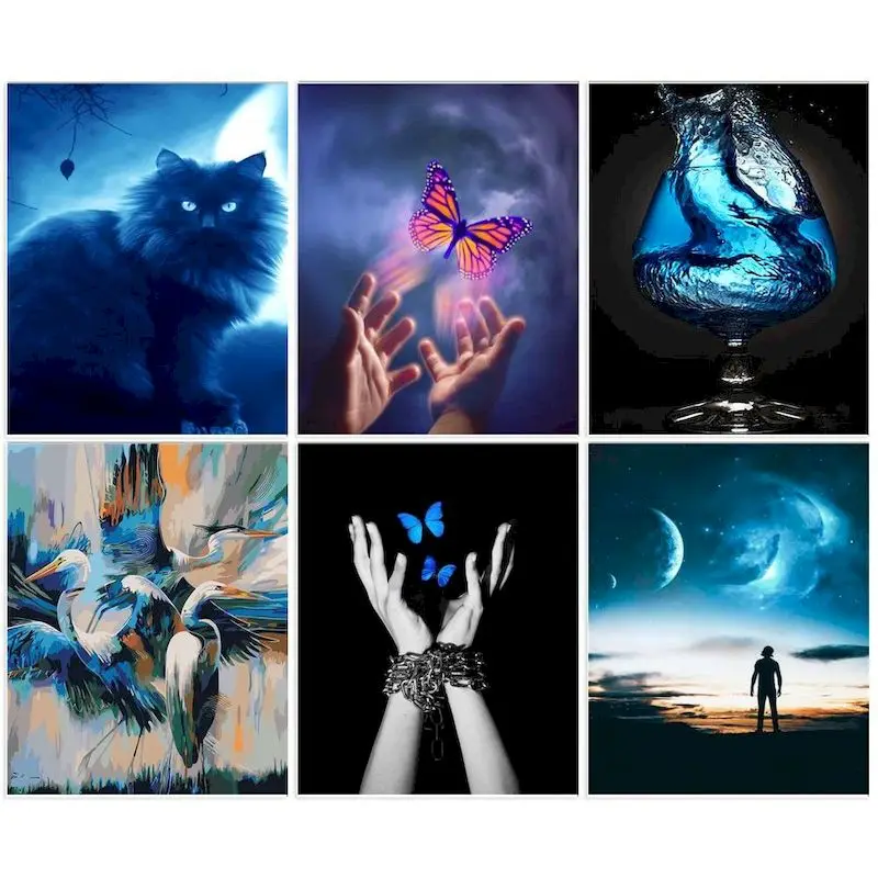 

CHENISTORY Frame Painting By Numbers For Adults Kits Cat Drawing Coloring By Numbers Wall Art Picture Gifts For Home Decors