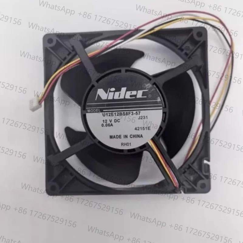 Waterproof silent fan suitable for refrigerator refrigeration and freezing U12E12BS8F3-57 J231 NIDEC12v0.06A