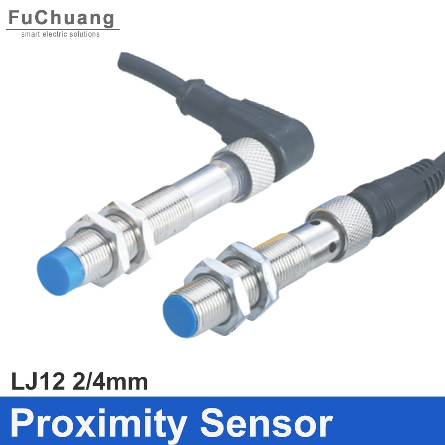 M12 Proximity Sensor Switch Sn:2/4mm NPN PNP DC AC NO NC NO+NC Metal Sensors with 2 Meters Straight or Bend Aviation Plug Cable