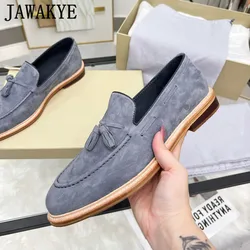 Genuine Leather Men's Loafers Autumn New Brand High Top Casual Shoes Moccasins Formal Business Office Shoes for Men