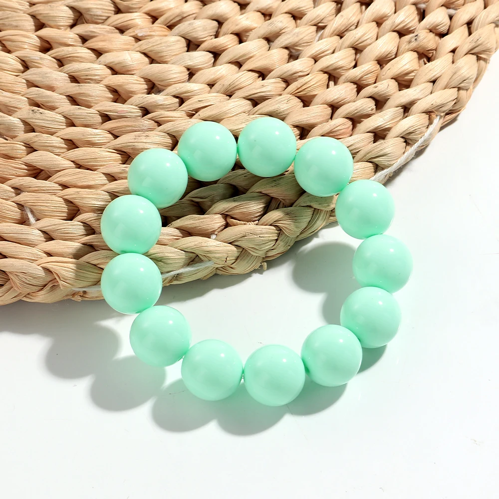 Bohomia Trend Acryl Ontwerp Geometrische Ronde Bal Elastische Armband voor Vrouwen Onregelmatige Kleurrijke Armbanden 2025 Sieraden