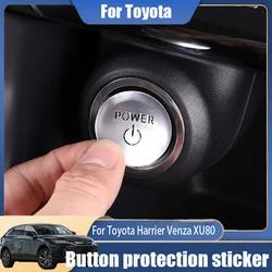 For Toyota Harrier Venza XU80 2021 2022 2024 One click start button Emergency warning light button protection sticker decorative