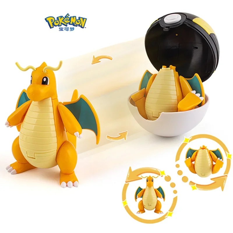 Original Pokemon Elf Ball Toys Pocket Monsters Figures Model Pikachu Gengar Elf Ball Dragonite Snorlax Lapras Kids Toy image 3