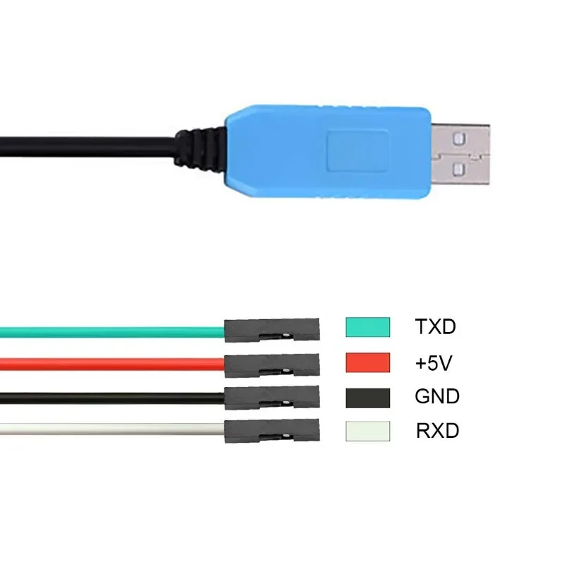 3 uds PL2303TA Cable de descarga USB a TTL Rs232 Cable serie Cable de consola de depuración Compatible con Win XP/VISTA/7/8/8,1 para Arduino