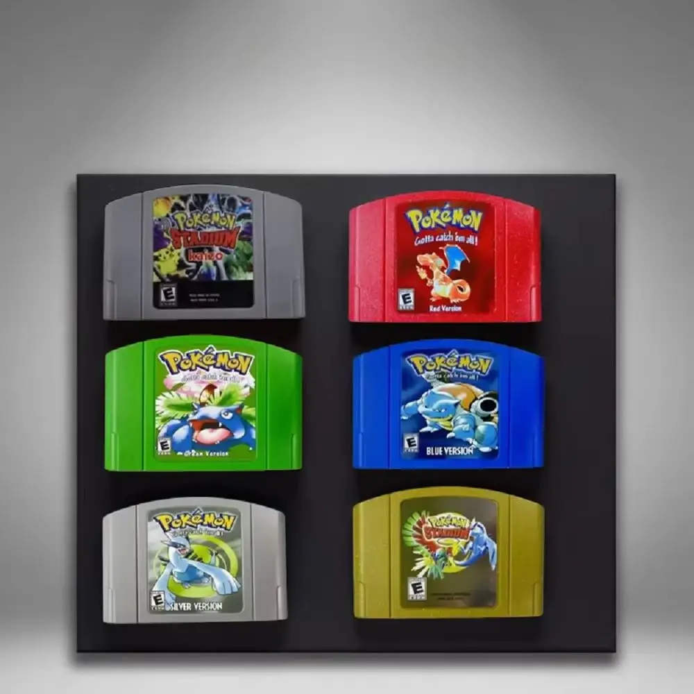 Cartucho de Juego de la Serie Pokémon para N64, Crystal Red Yellow Stadium Kaizo, Versión en Inglés para Consola NTSC de 64 bits de EE. UU.