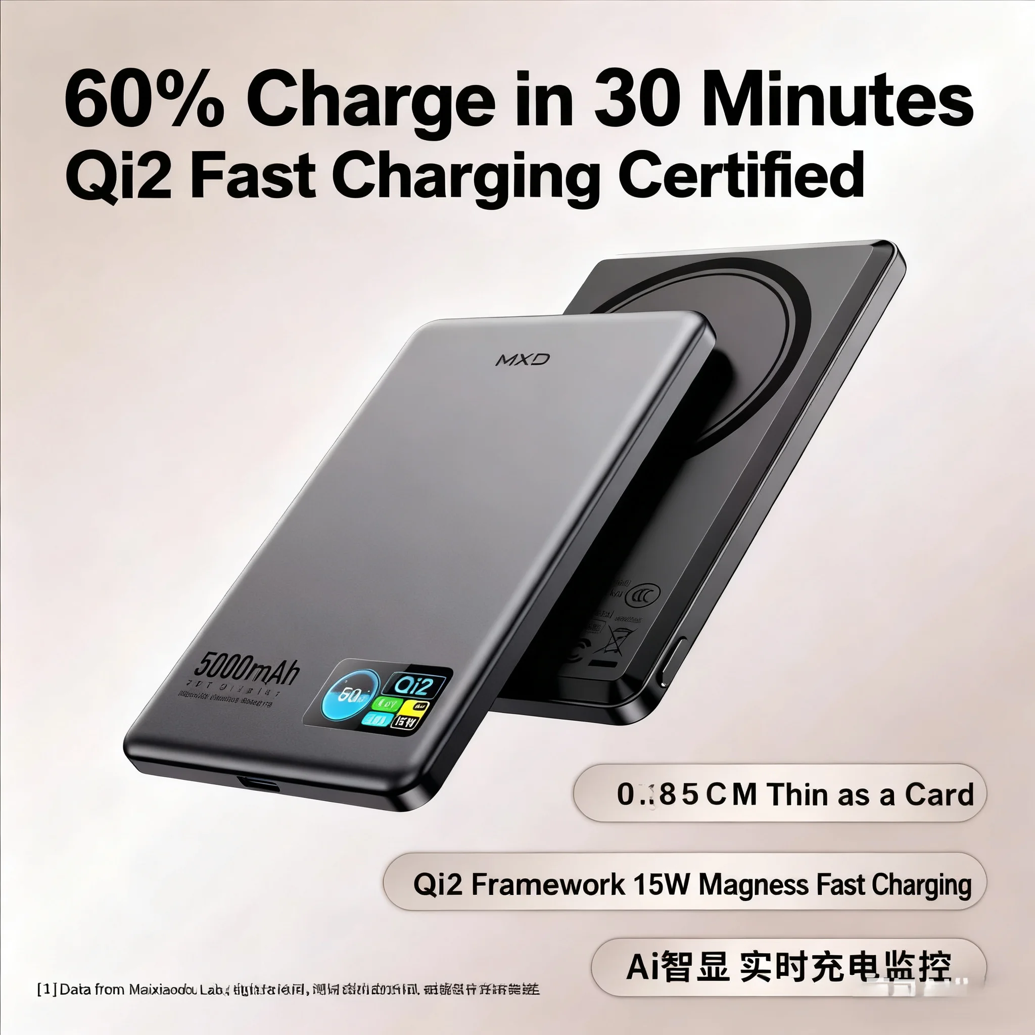 جديد الأصلي شاشة ذكية عرض شاحن لاسلكي Powerbank ل Magsafe بطارية مساعدة خارجية آيفون 17 أبل ساعة 10