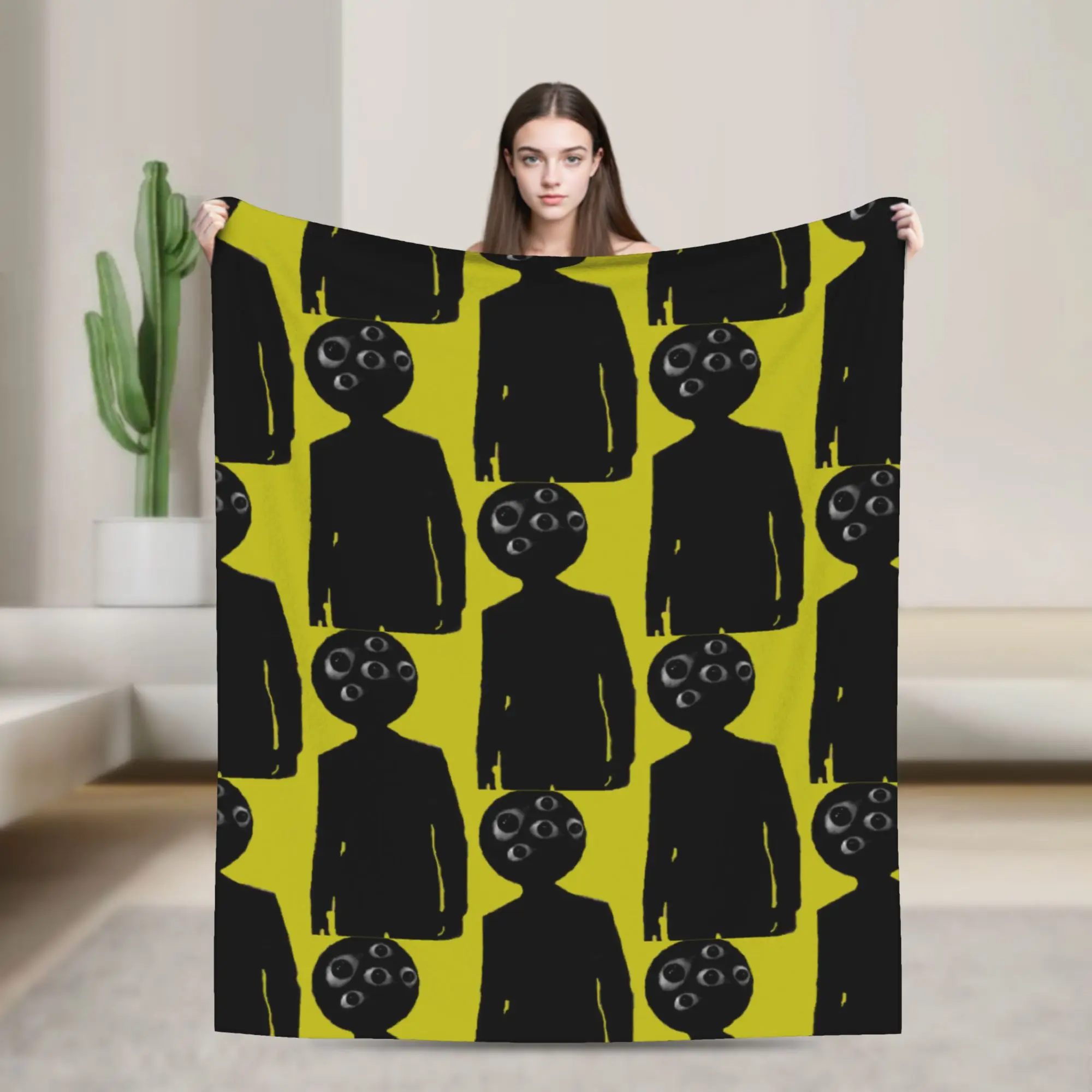 The Backrooms Design      Horror Blanket Flannel Decoration  Breathable Soft Throw Blanket for Home Bedroom Rug Piece