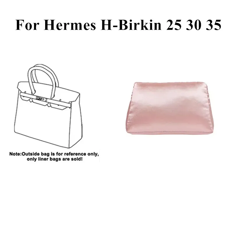 

Pure Handmade Silks Fabric Bag Support Lining For Hermes H-Birkin 25 30 35 Handbag Anti Deformation Collapse Bag Organizer