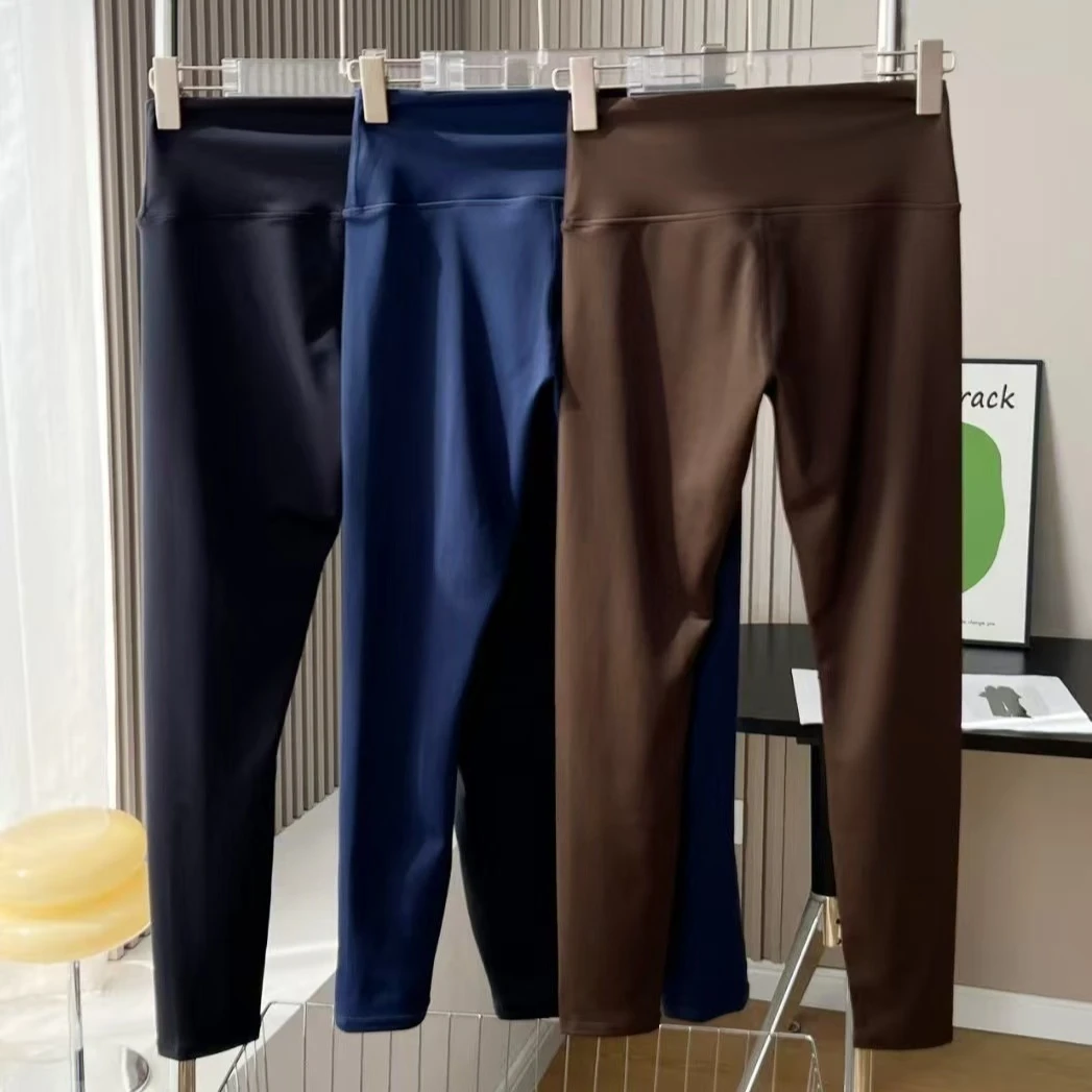 Calças de Yoga A10, Leggings Macias e Respiráveis 7/8, Calças Justas com Compressão Abdominal e Efeito de Levantamento de Quadris para Mulheres, Roupas Esportivas Elásticas