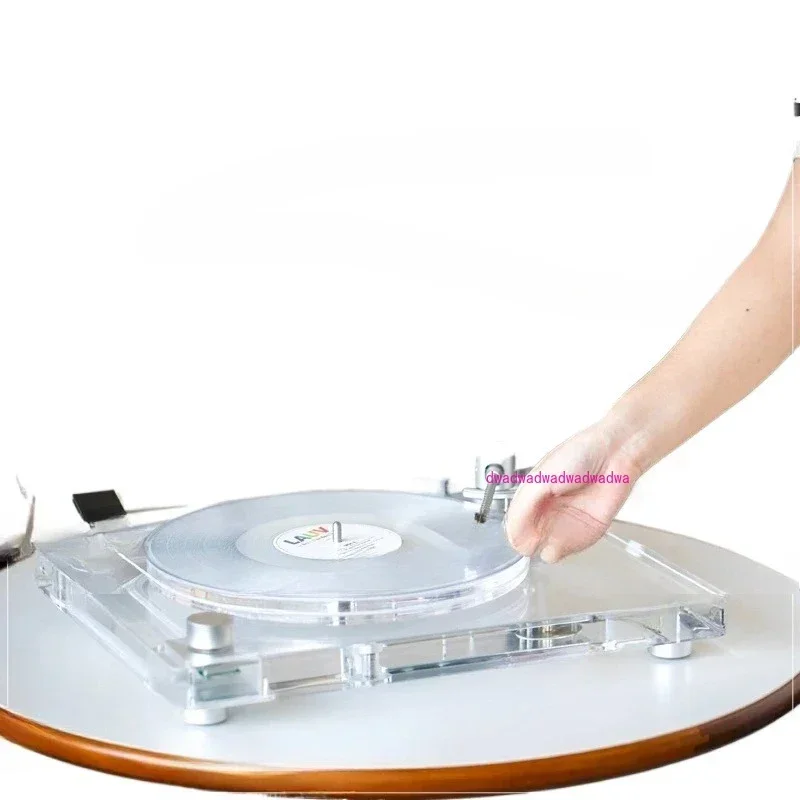 Distribuidor de discos de vinil desktop moderno acrílico completo transparente 33/45 RPM