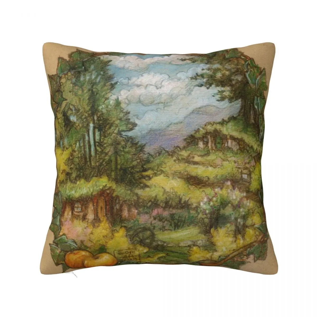 

September in the Shires Throw Pillow Throw Pillow luxury decor