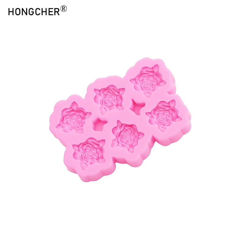 Flowers silicone mold flower resin phone case head rope hair card jewelry accessories mold flower Chocolate Cake silicone Mold