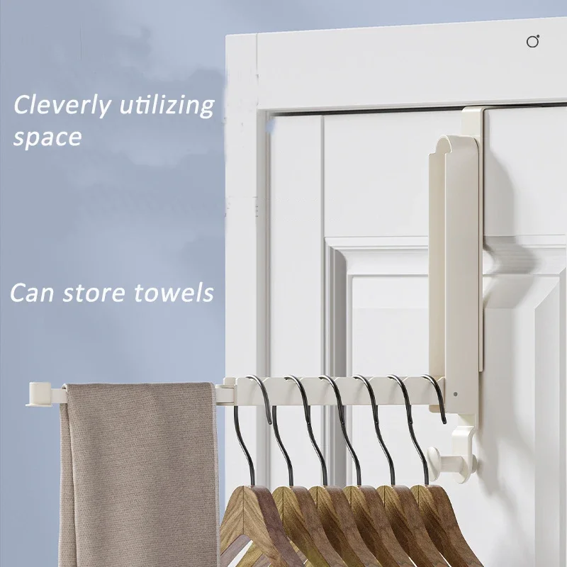 Multifunctional Fivesegment Hook Portable Coat Hook Door Towel Hanger Free Punching Seamless Hook Portable Storage Rack