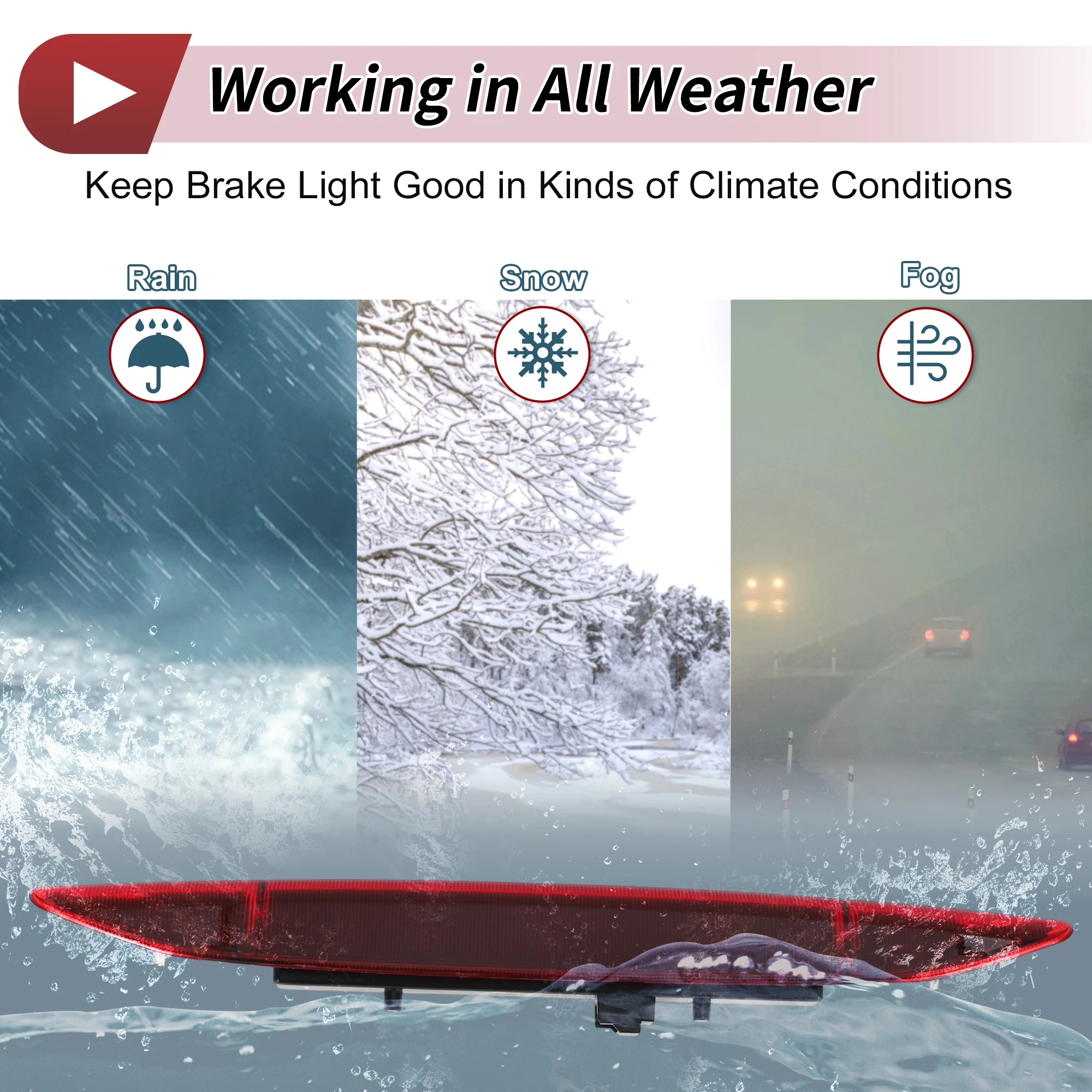 UXCELL ضوء الفرامل الثالث LED الأحمر لسوبارو Outback (النسخة الأمريكية) رقم 84701AJ01A