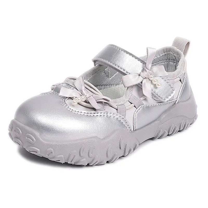 

Children's Sports Shoes Summer Breathable Cute Bow Girl Princess Shoes Soft Sole Comfortable Kid's Casual Flat Shoes