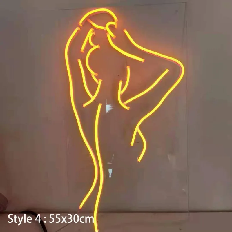 Body Neon Sign Custom, Sexy Girl Woman, Sinal de néon para o quarto, Festa de casamento, Bar Wall Decor, Gamer Room LED Lights