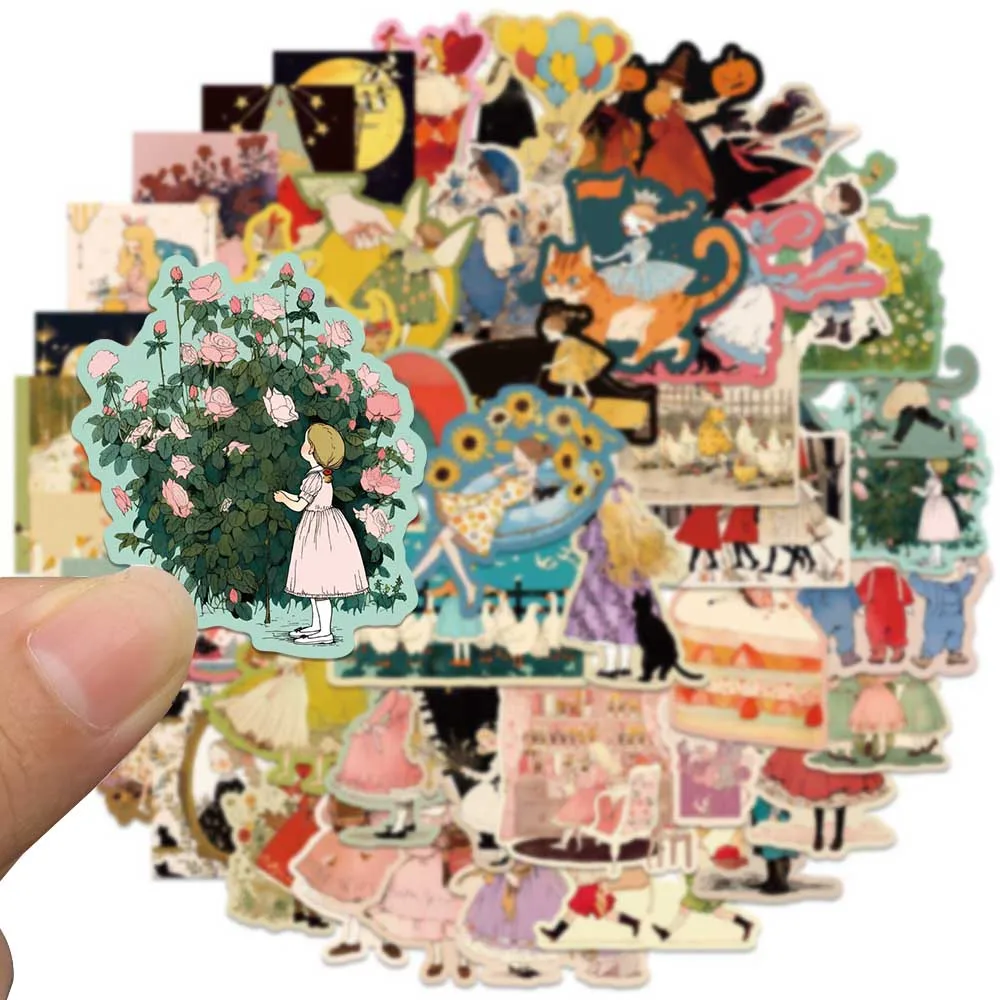 50pcs Waterproof Graffiti Cute Cartoon Fairy Tale Anime Stickers For Laptop Water Bottle Luggage Notebook Vinyl Phone Decals