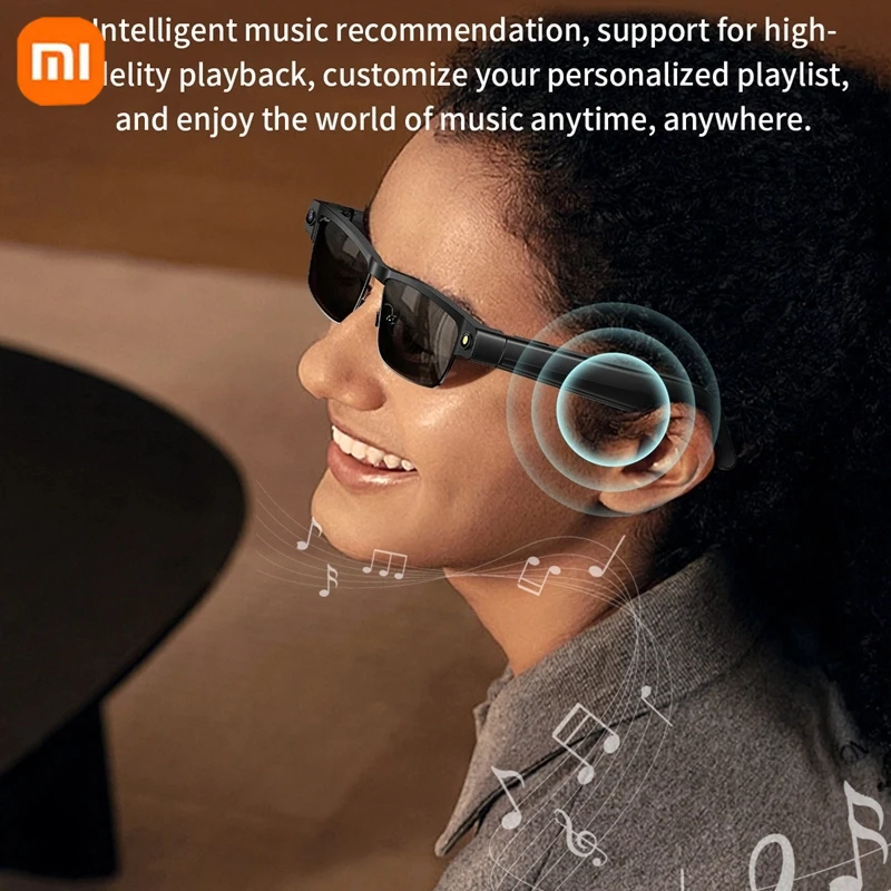 Xiaomi 2025 نظارات ذكية جديدة للرجال والنساء نظارات بلوتوث للتحكم في المكالمات الصوتية والموسيقى نظارات شمسية مستقطبة بالأشعة فوق البنفسجية