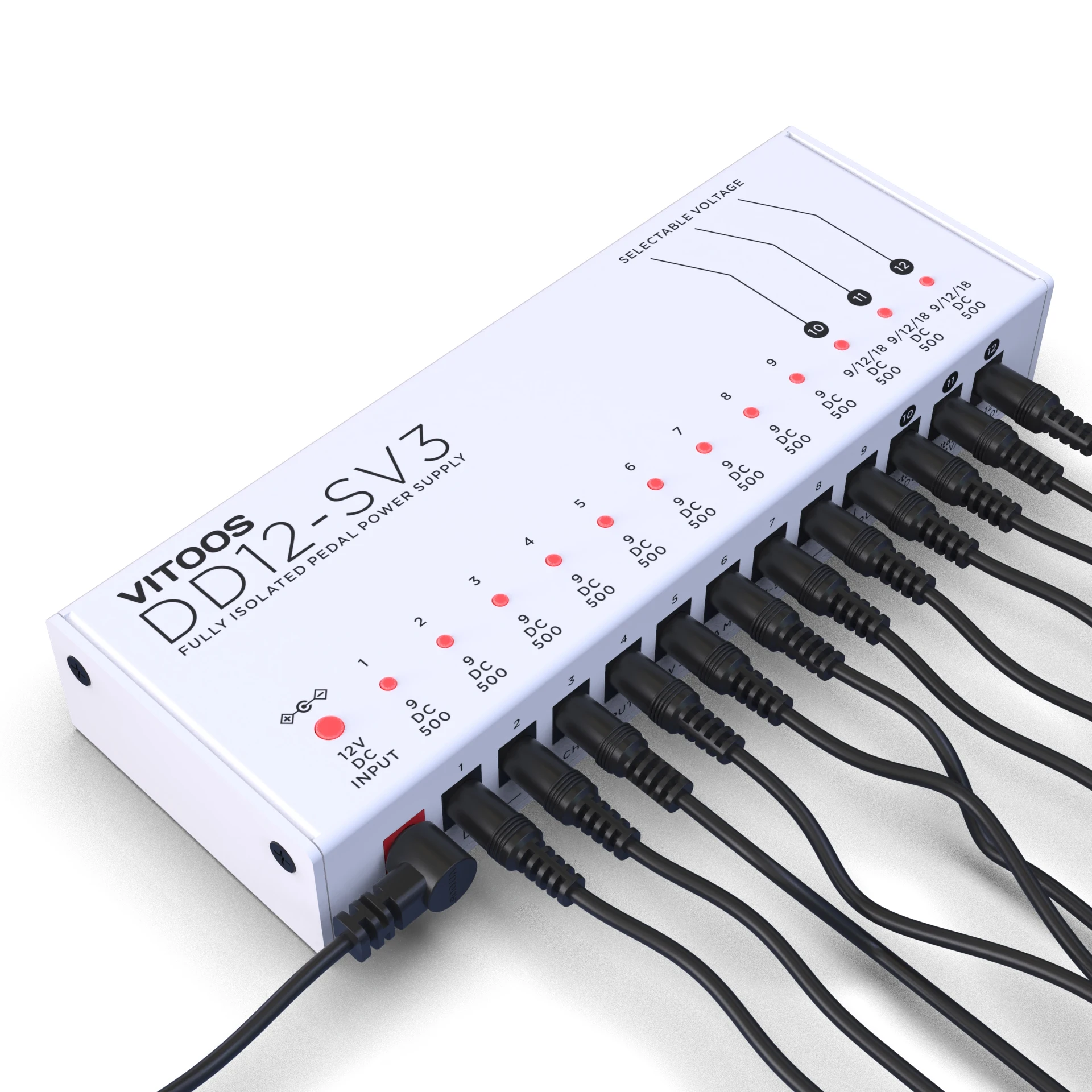 

VITOOS DD12-SV3 effect pedal power supply fully isolated Filter ripple Noise reduction High Power Digital effector