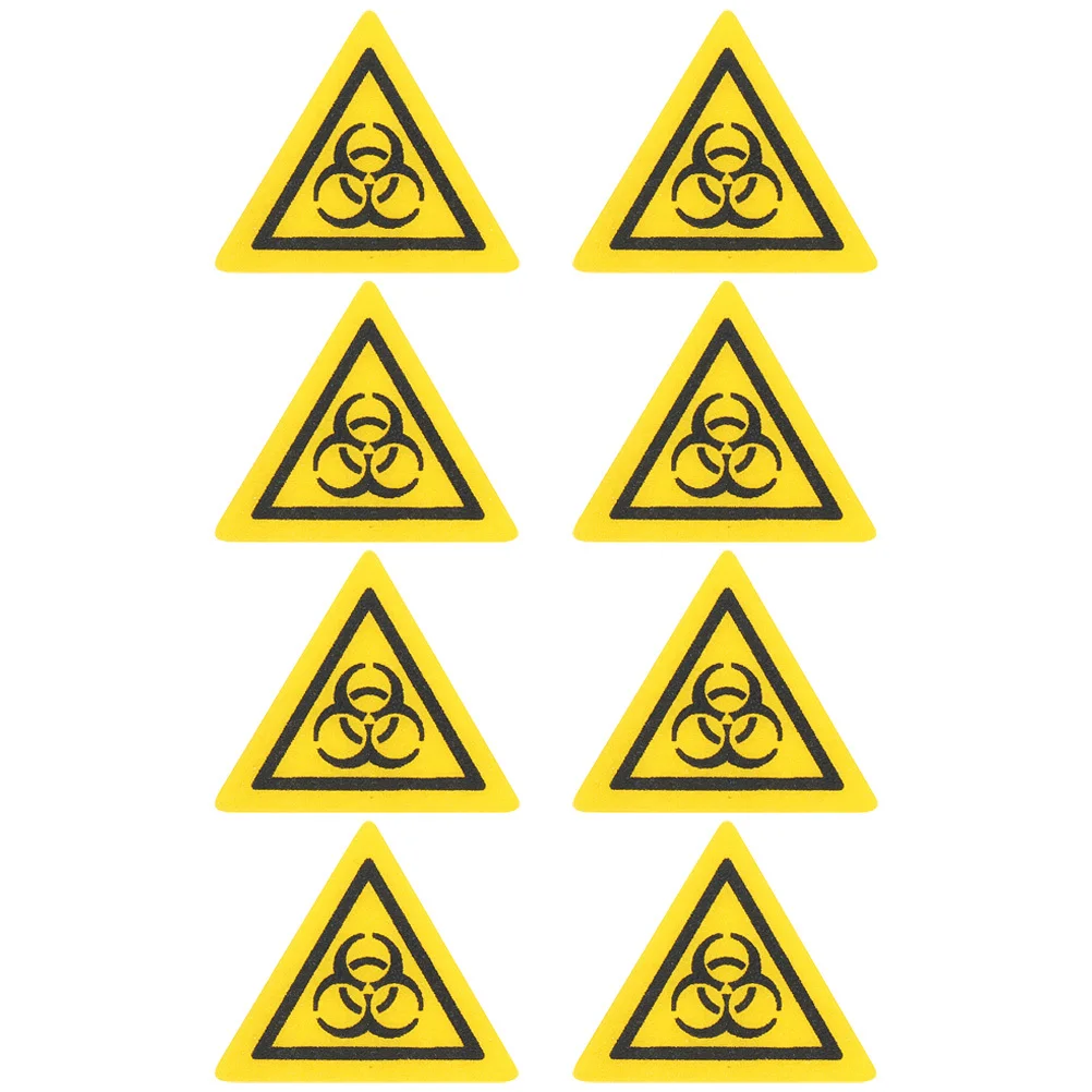 8 قطعة ملصقات بيولوجية مادة الكمبيوتر تحذير مختبر الشارات التصاق قوي الاستخدام العملي