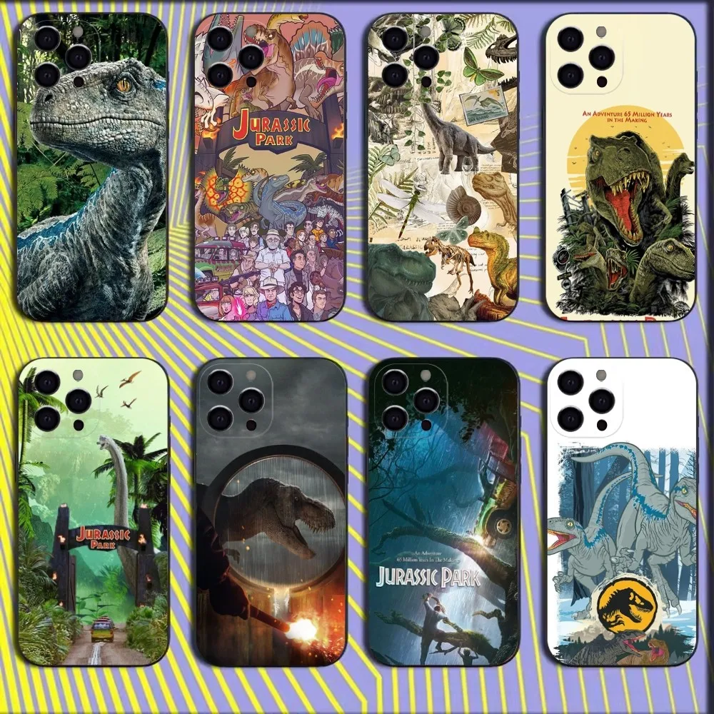 

J-Jurassic Park Dinosaur World Phone Case For iPhone 16,15,14,13,12,11,Mini,Pro,SE,MAX White Matte Shockproof Cover