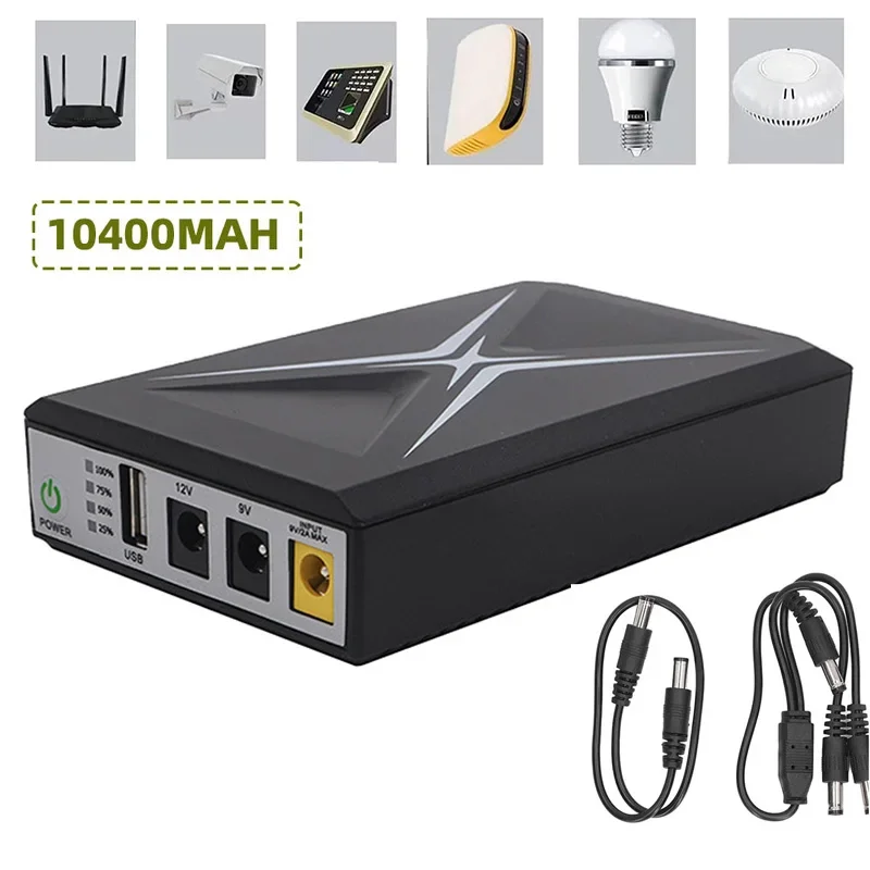 Mini Portable 5V 9V 12V Uninterruptible Power Supply Multipurpose 10400MAH Mini UPS Battery Backup For Router Wifi IP Camera