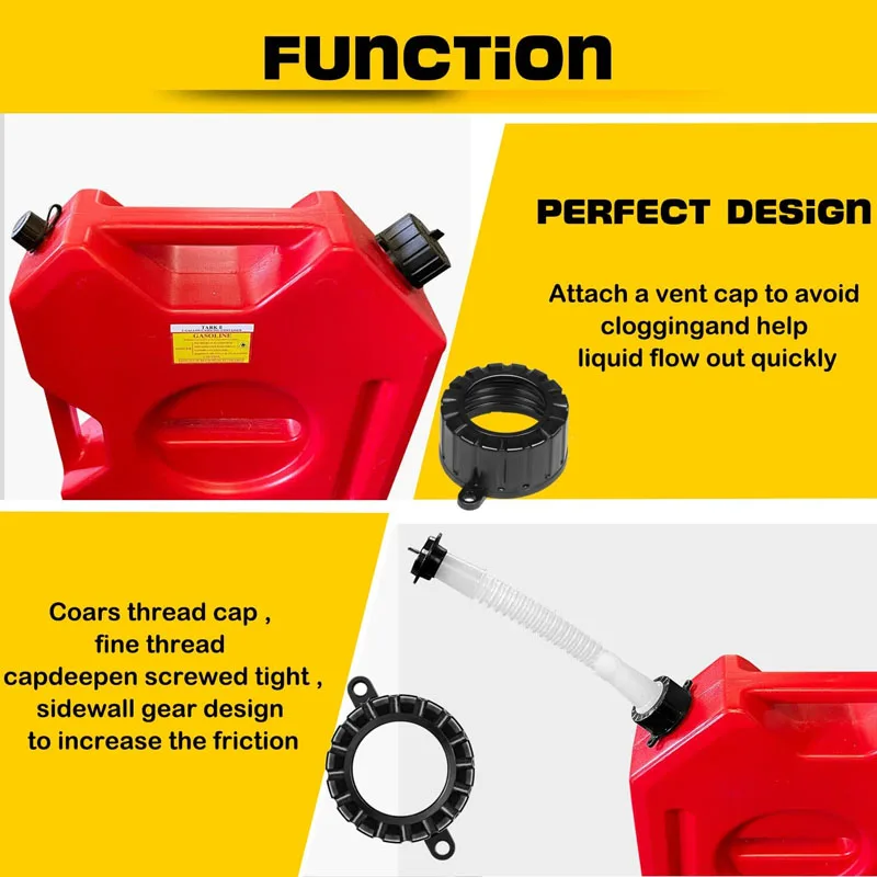 Gas Can Spout Kit, Flexible Pour Nozzle with Gasket, Stopper Caps, Collar Caps, Stripe Cap, Spout Kit for Water Jugs and Old Can