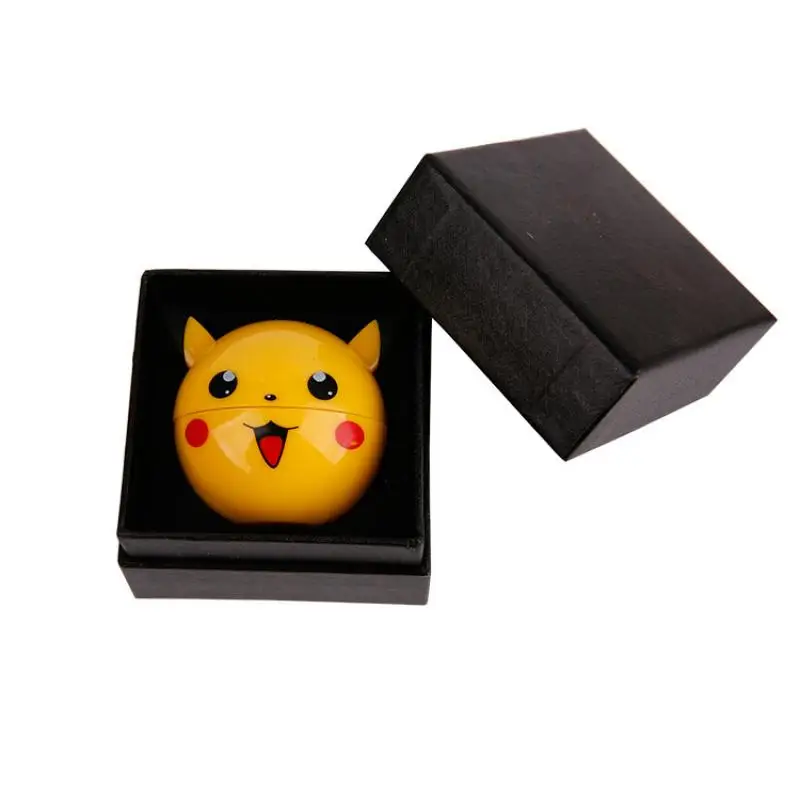 Anime Figure Pikachu Grinder Cartoon Pokemon Smoke Grinder Manual Tobacco Herb Zinc Alloy Mill Spice Crusher Smoking Accessory