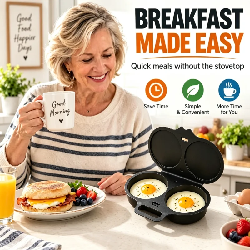 3pcs Microwave Egg Steamer Molds Plastic Egg Cooker Egg Fryer For Breakfast Lunch Dinner Making Household Kitchen Cooking Supply