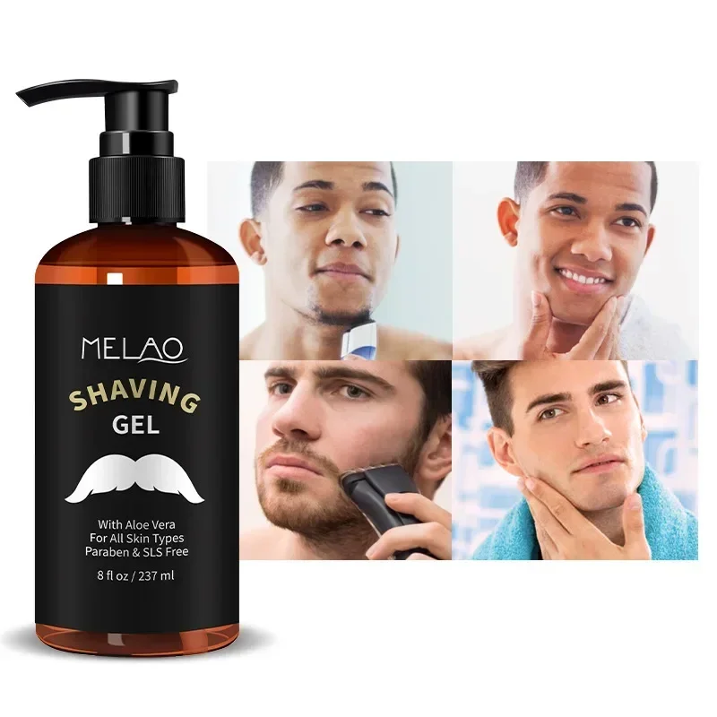 Gel de afeitado para hombre, gel de afeitar de glicerol, espuma refrescante para Barba, 237ml