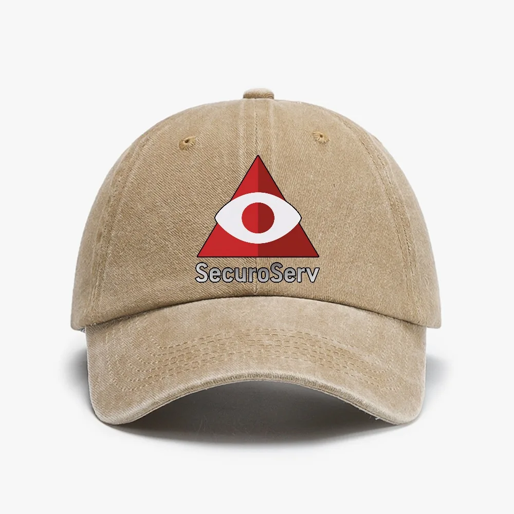 Retro Unisex Distressed Washed hat SecuroServ Baseball Cap Outdoor Running Golf Caps