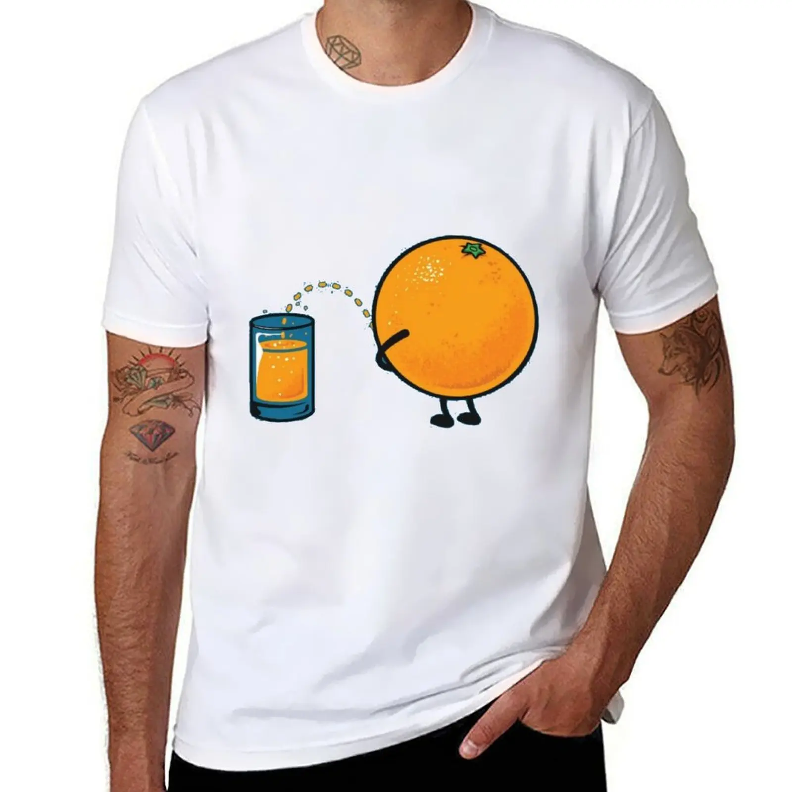 

Orange Juice - Funny Orange Pee Cartoon Design Gift Idea For Orange Lovers T-Shirt g man t shirts for men anime tshirt T-Shirt