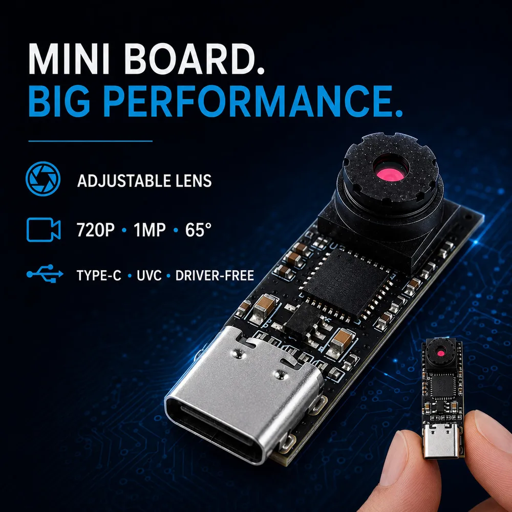 MINI USB Typ-C Kameramodul für ESP32S3 Win 10 11 Android 720P 1280*720 1MP 65 Grad für ESP32-S3 Entwicklungsboard – Detail 2