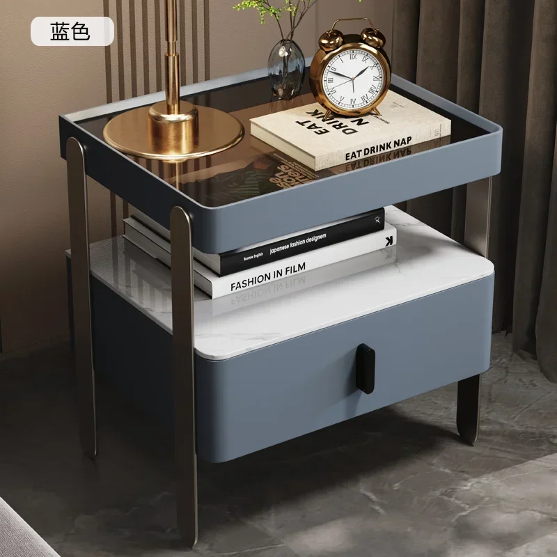 Nordic Creative Nightstands Wooden Mobile Luxury Modern Smart Bedside Table Storage Cheap Muebles Para Dormitorio Furniture