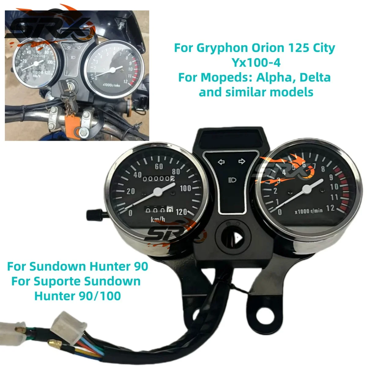 Motorcycle Speedometer RPM For Gryphon Orion 125 Sundown Hunter 90 Motorcycle Speedometer Instrument