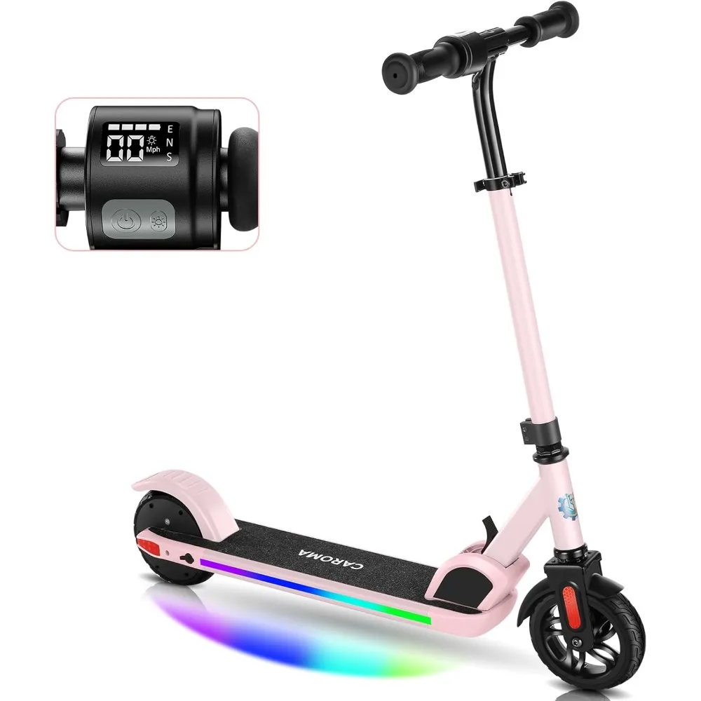 

Electric Scooter for Kids Ages 6-14, 150W/180W Motor, 10 mph, 80 mins Ride Time, Adjustable Speed & Height