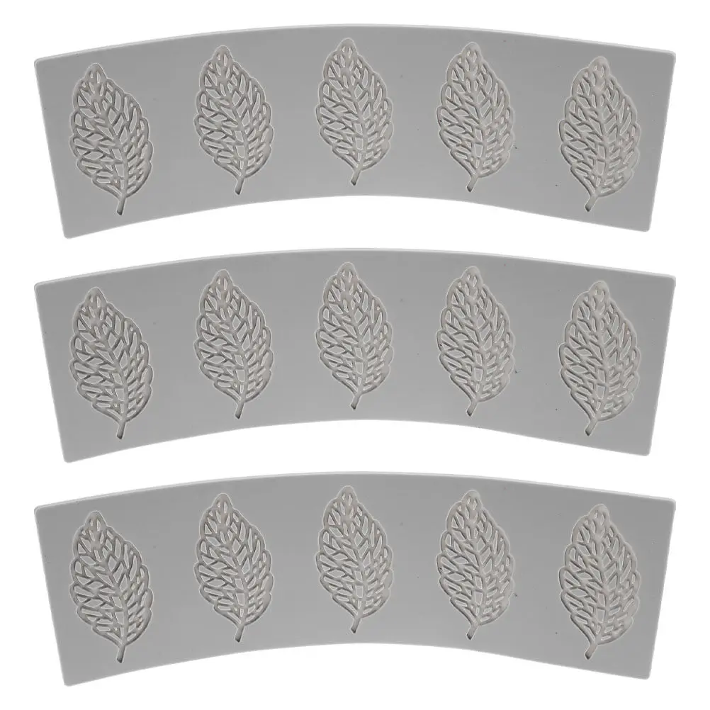 3Pcs Leaf Silicone Mold Precise Texture Tree Leaves Fondant Mold Cake Decoration Chocolate Jelly Baking Cupcake Topper Candy view 5