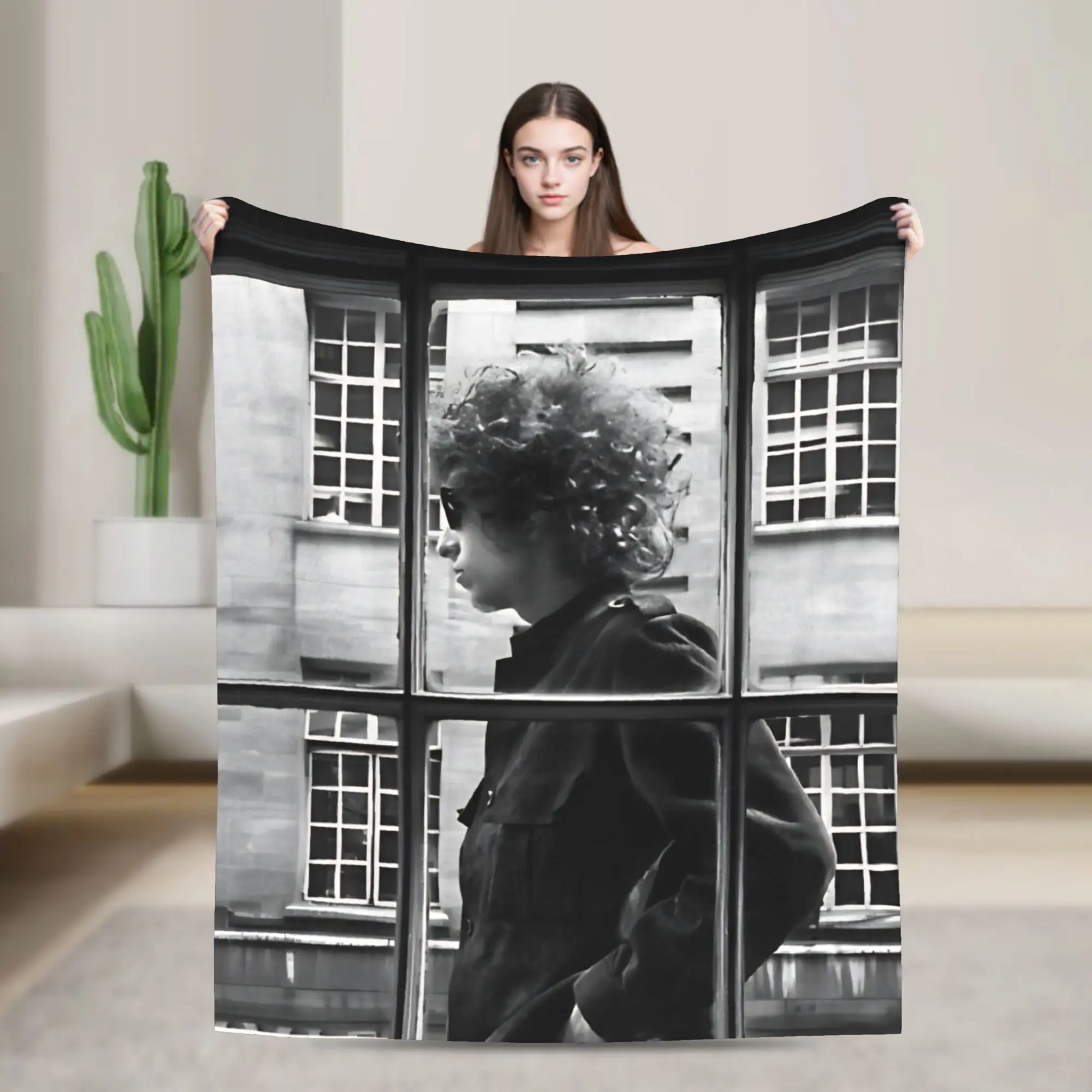Bobs Dylans Singer Blanket  Flannel Awesome Soft Throw Blankets for Chair Covering Sofa Spring/Autumn